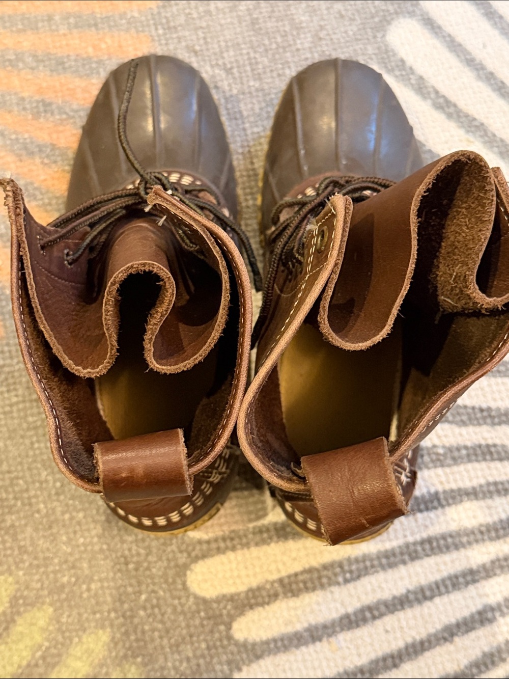 L.L. Bean Brown Leather aUpper Duck Boots Size 8?? - Picture 6 of 7